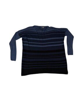 Vince XS 5F Bergdorf Goodman Blue Stripe Merino Wool, Rayon, Nylon